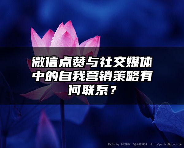 微信点赞与社交媒体中的自我营销策略有何联系？
