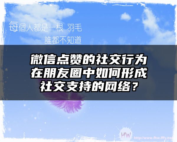 微信点赞的社交行为在朋友圈中如何形成社交支持的网络？
